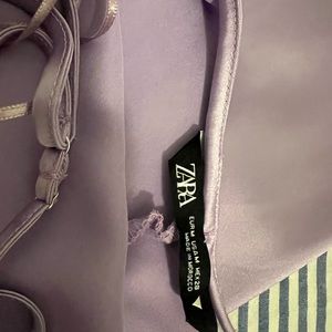 Zara Lilac Satin Midi Dress